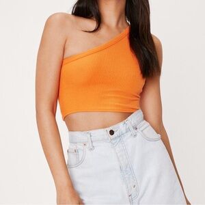 Nasty Gal One Shoulder Crop Top